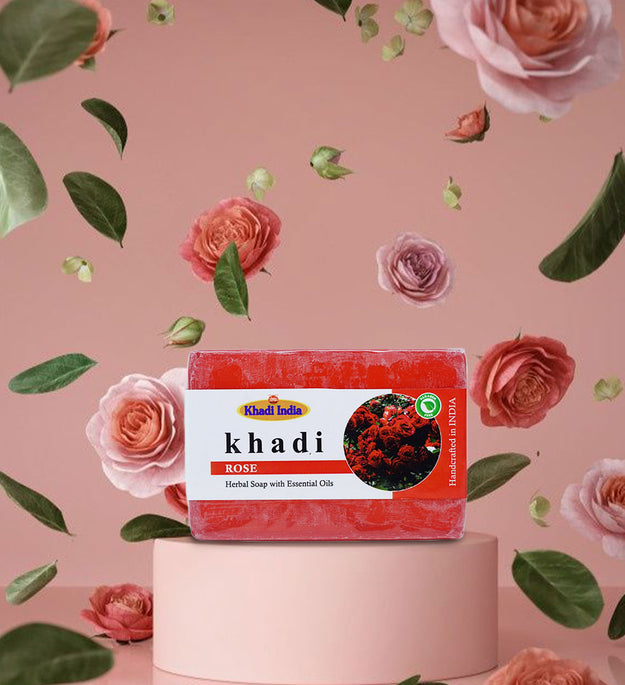 Rose soap  125 gms | Zubh Khadi
