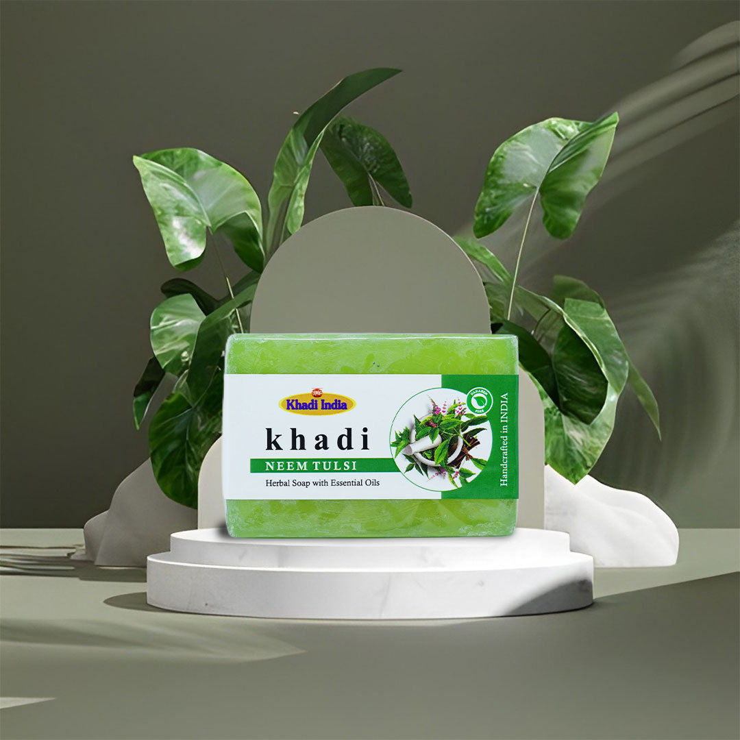 Neem Tulsi Soap 125 gms | Zubh Khadi