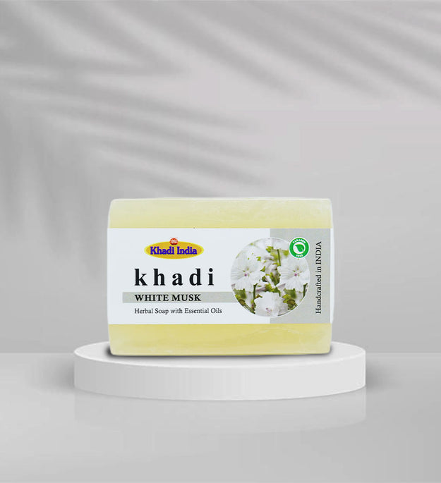White Musk Soap 125 gms | Zubh Khadi