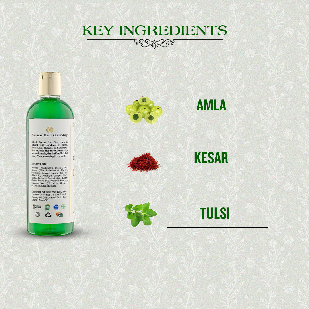 Neem Sat Shampoo  200ml | Zubh Khadi