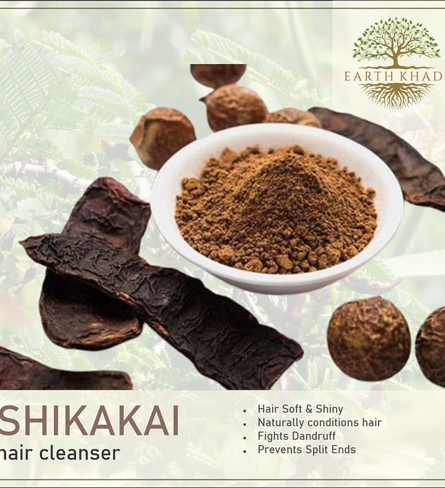 Shikakai hair Cleanser Sulphate free 300 ml| Earth Khadi