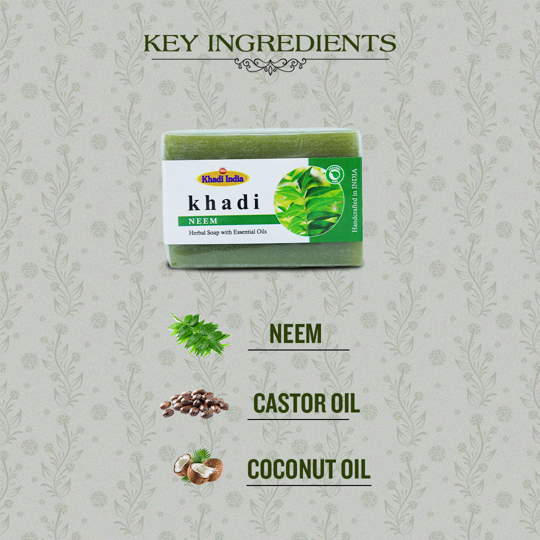 Neem Soap 125 gms  | Zubh Khadi